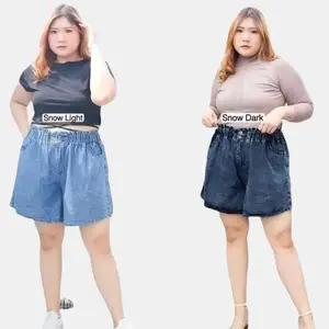 Celana HotPants Wanita Jeans Super Jumbo Muat BB 90-110 Kg hotpants  bigsize Dewasa