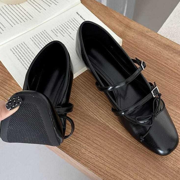 Sepatu Flatshoes wanita premium sol karet silva gesper dobble Kerja wanita 5