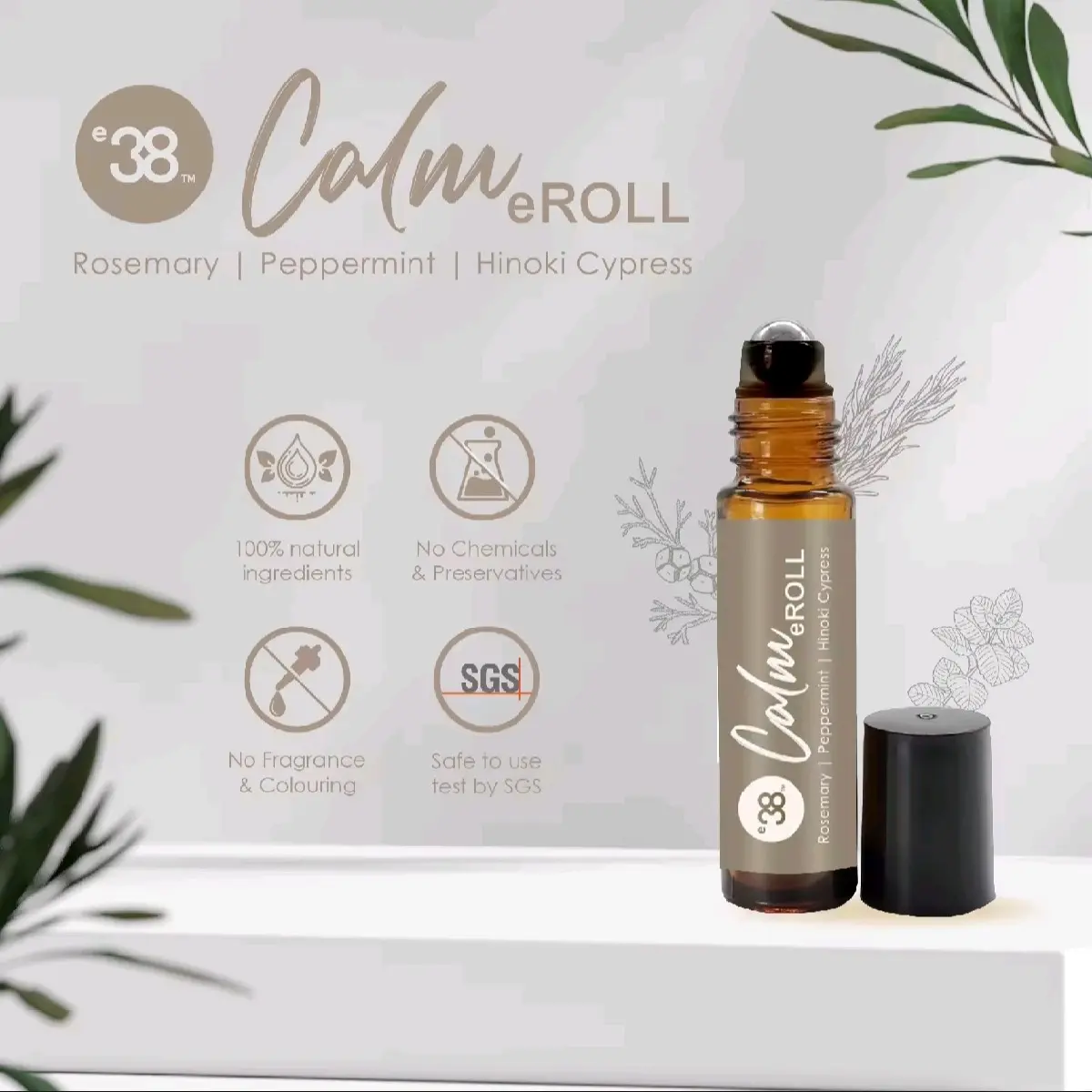 e38 eRoll Aromatherapy Essential Oil | Relieve headache Migraine Emotions