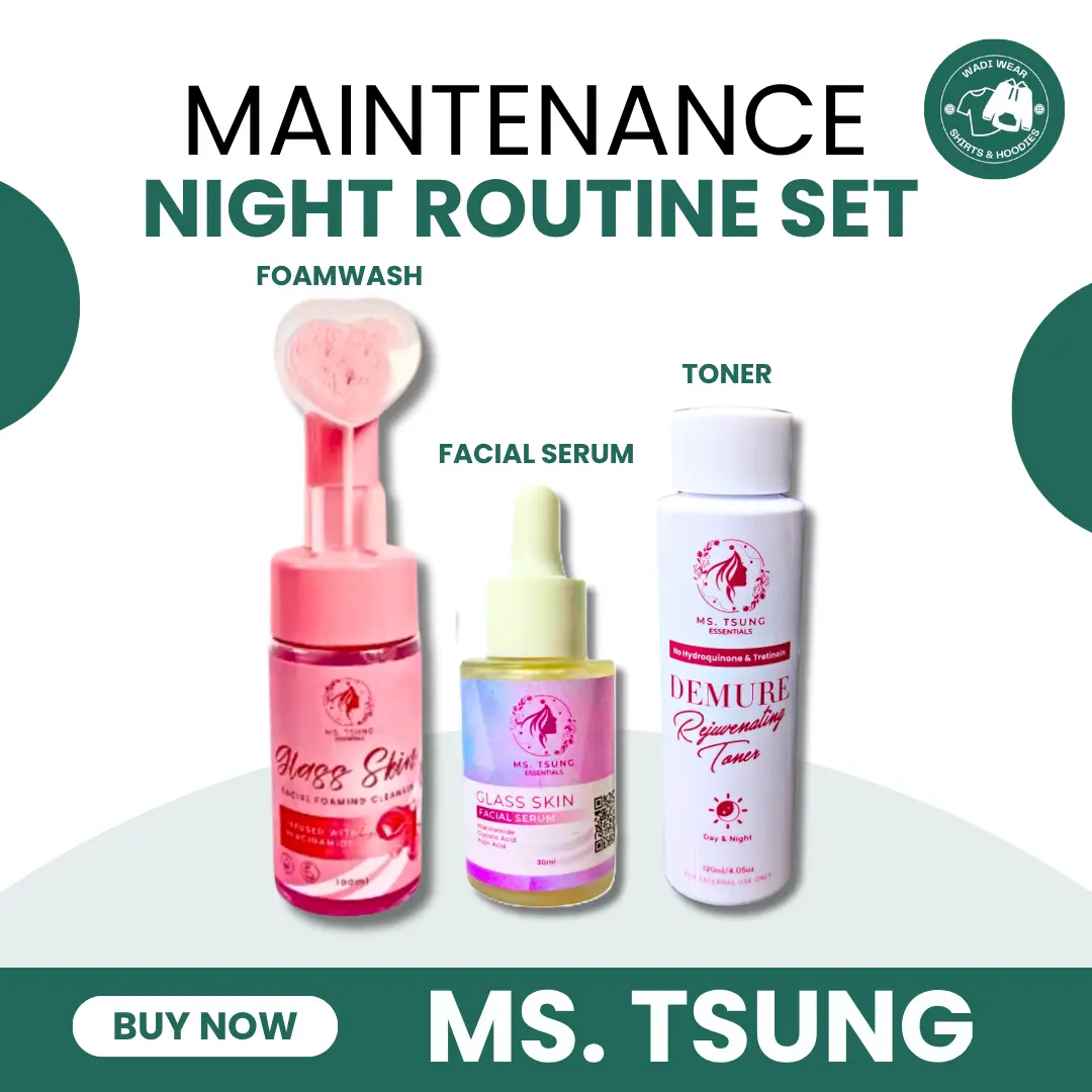 Glass Skin Maintenance Set (Foam Wash/Serum/Toner) Night Routine 