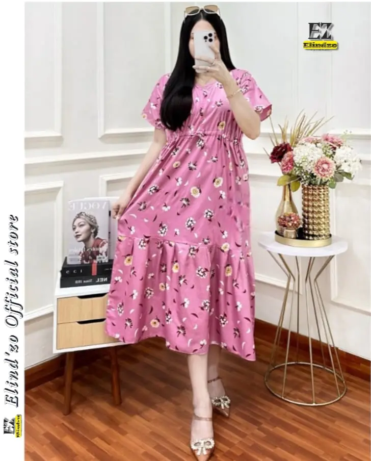 Gratis ongkir daster motif bunga model terlaris dan terbaru bahan rayon premium//wanita dewasa. Kancing Cantik Ibu Bumil Dress Busui Menyusui daster  adem daster  hits Pendek Panjang