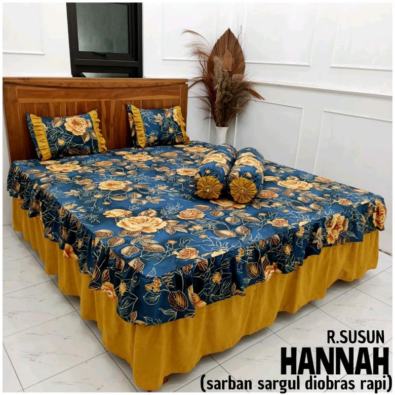SPREI RUMBAI SUSUN UK.180X200 | SEPREI RUMBAI 180 | SPREI RUMBAI Katun Bunga King Size Karet 2
