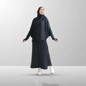 Setelan Baju Olahraga Wanita - Denay Sporty Muslimah, Atasan, Celana, dan Outer Hijab - Dewasa, Panjang