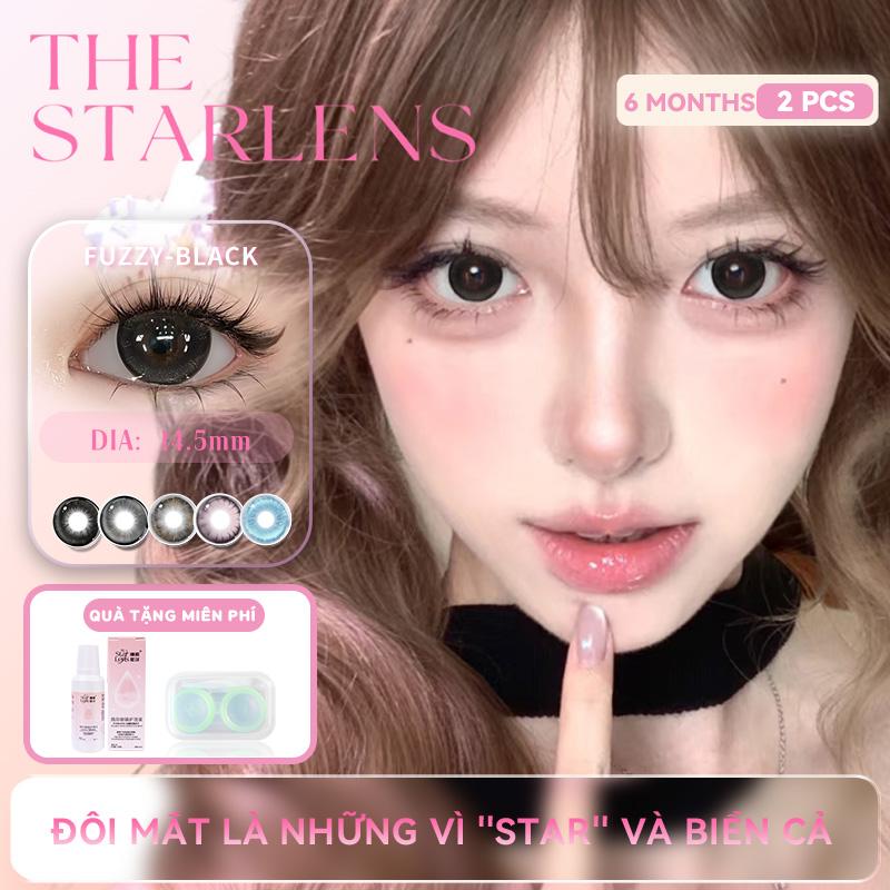  Kính áp tròng Starlens 1 cặp Mắt mềm Thích hợp để đeo khi trang điểm Đường kính 14,2mm Có thể sử dụng trong 6 tháng 