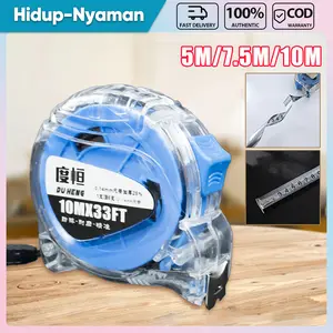 Stainless Steel Measuring Tape meteran 5/7.5/10 meter Auto Lock Meter Tape Measuring Tool Tahan Banting Bahan