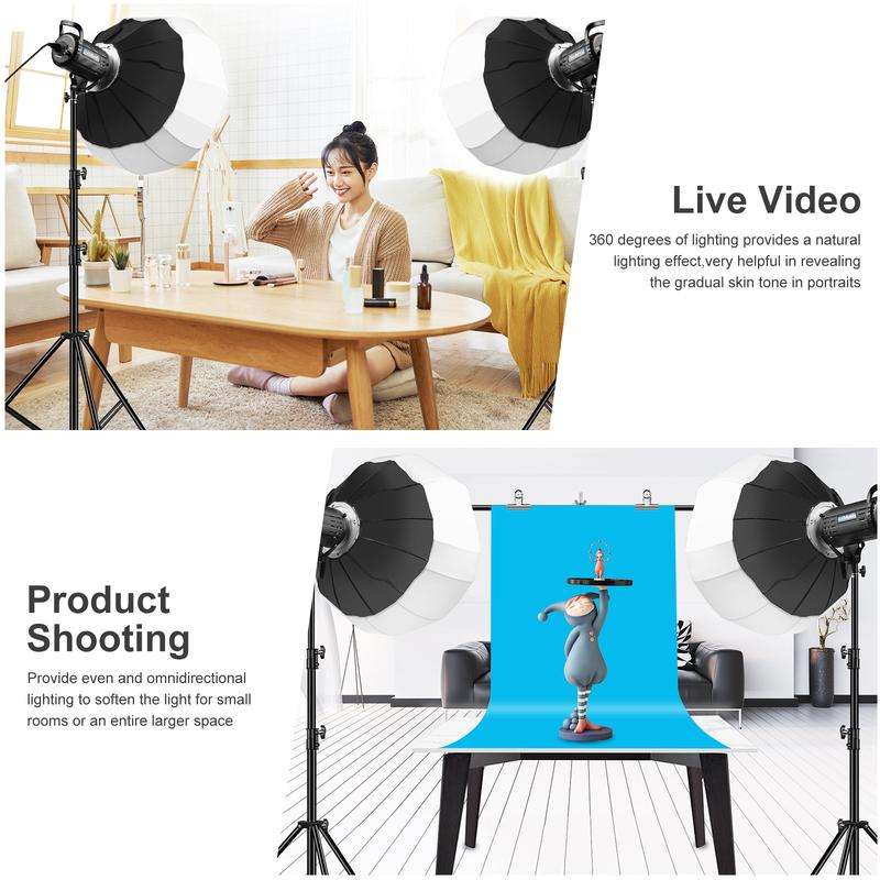 PULUZ 65cm Foldable Lantern Softbox SpeedLite Flash Light Foldable Diffuser 7