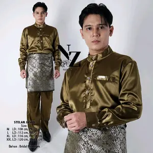 SET TELUK BELANGGA PRIA/SETELAN MELAYU PRIA/SETELAN BAJU KURUNG PRIA DEWASA /BAJU PENGANTIN PRIA