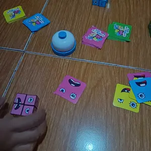 (kotak kertas+bel) Mainan Anak Susun Ekspresi Muka Mainan Puzzle Anak Family Game Permainan Toys Blok Kubus SNI Kartu