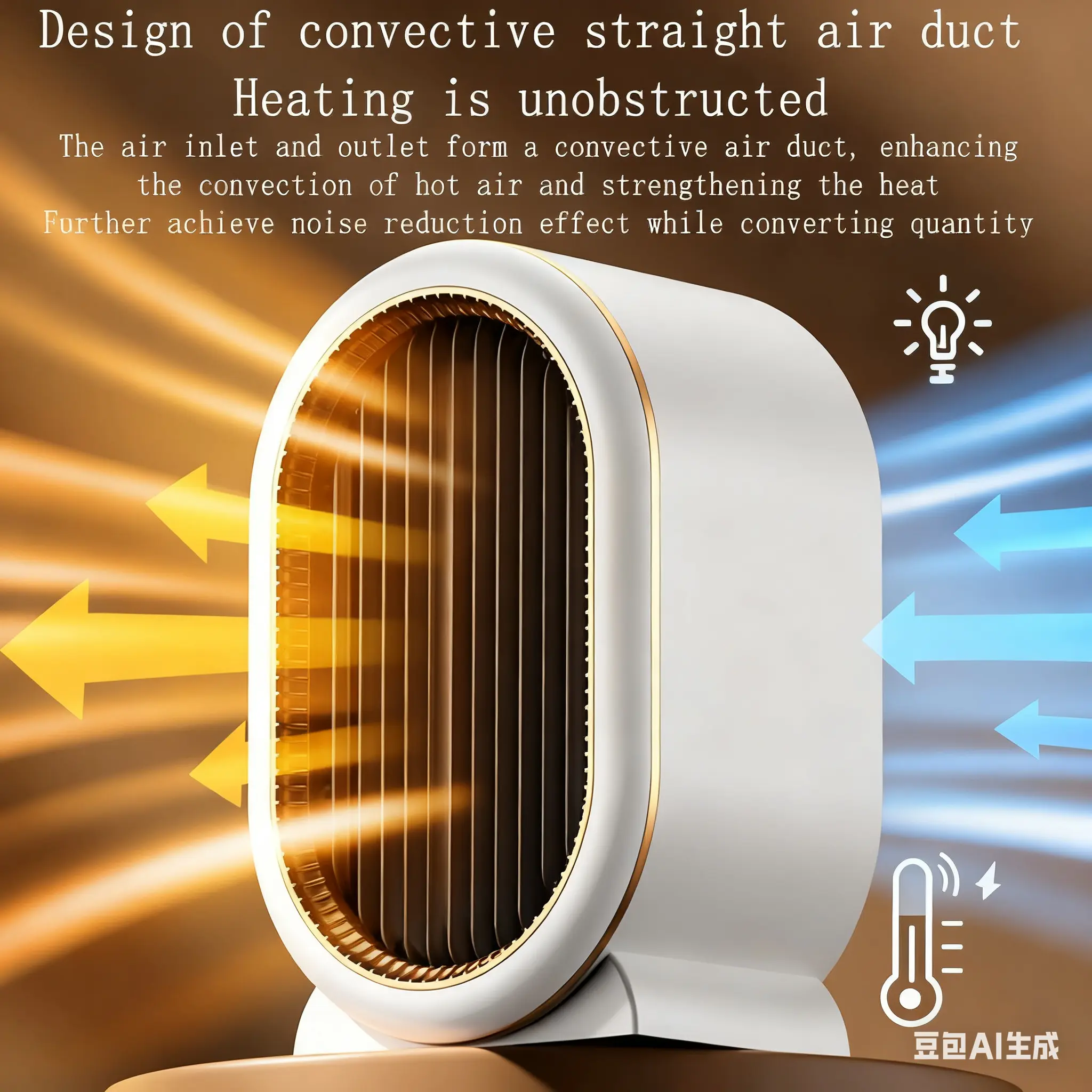 2025 Safetest Rapid Compact Portable Desktop Heater Fan - Powerful Electric Household Office Use Heater New Model for Quick Warm