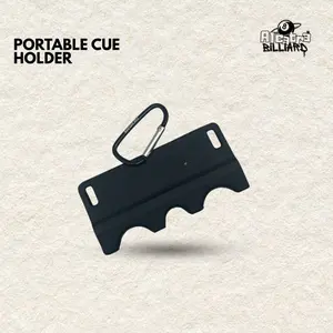 Portable Cue Holder 3 Stick - Sandaran Stik Billiard Rubber Carabiner