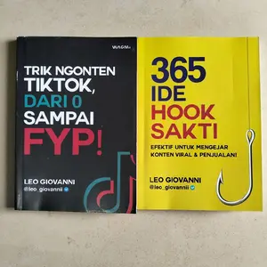 Paket Hemat 2 Buku Trik Ngonten dan Ide Hook Konten 365++ Buku FYP Sepaket Hemat