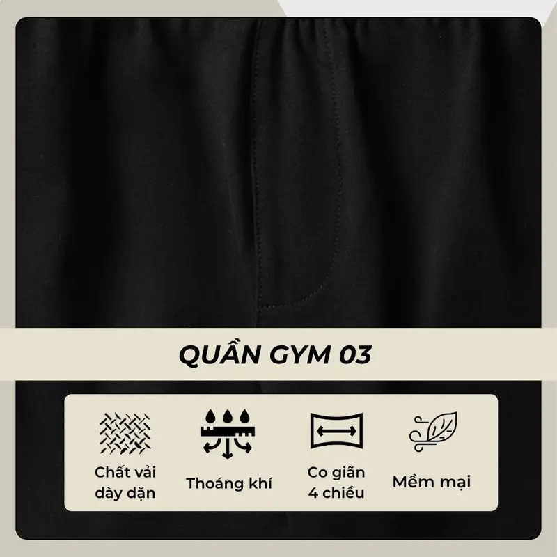 Quần short nam BAMIHOME, quần gym chất liệu cotton co giãn, thoáng mát thấm hút mồ hôi tốt QG03 5