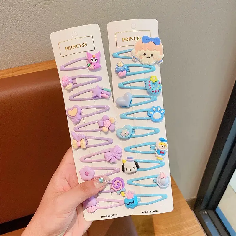 10PCS / SET JEPITAN RAMBUT ANAK MODEL TIPTOP KARTUN KAWAI / AKSESORIS RAMBUT KARAKTER FASHION ANAK SET