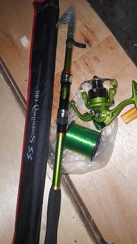 Product Review of Sougayilang Rod memancing berputar dan reel set 5.9ft/6.9ft/7.9ft Rod memancing teleskopik dan 6BB 5.2:1 Ratio memancing berputar reel memancing dengan garis memancing 500m Ikan Roda from m**h 0