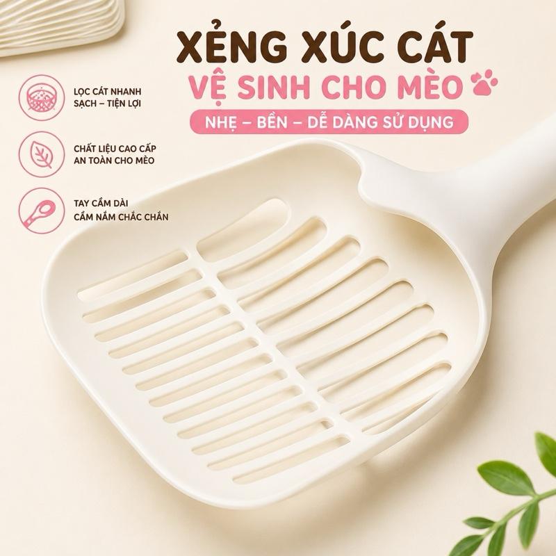 Dụng Cụ Xúc Cát Vệ Sinh Cho Mèo Cỡ Lớn - Nhiều Màu