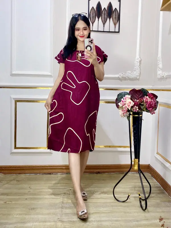 Daster yukensi karet dada-pakaian tidur wanita tanpa lengan motif best seller terbaru piyama  dress baju tidur seserahan daster  remaja daster  wanita pendek 3
