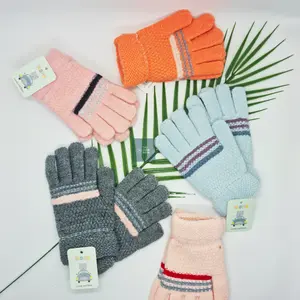 Lian's Sarung Tangan Anak 3-6 Tahun Polos Strip Lembut Nyaman Tebal PREMIUM