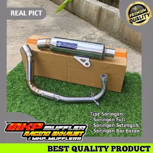Knalpot Medwick Samlong All Matic Inlet38-50mm panjang 25cm Sarfull, Sarteng dan Sarbor