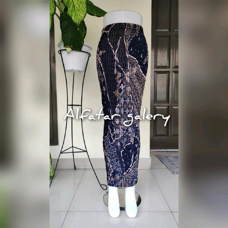 rok batik plisket bsw wanita wisuda, pesta, formal, bawahan kebaya Panjang Dewasa, pinggang karet 4