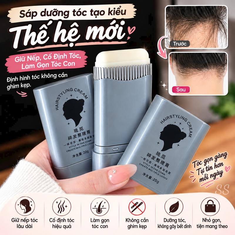 Sáp Vuốt Tóc Con Định Hình Nếp Tóc - Thỏi Sáp Chải Tóc Mây, Tóc Mai Tơ Giúp Tóc Gọn Gàng Nhanh Chóng Không Rít Bết