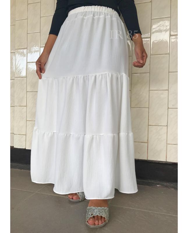PROMO!!! IR Serena Rok Midi Rempel Cringkle Babydoll Premium – Rok Susun Ruffle Midi Skirt Panjang 5