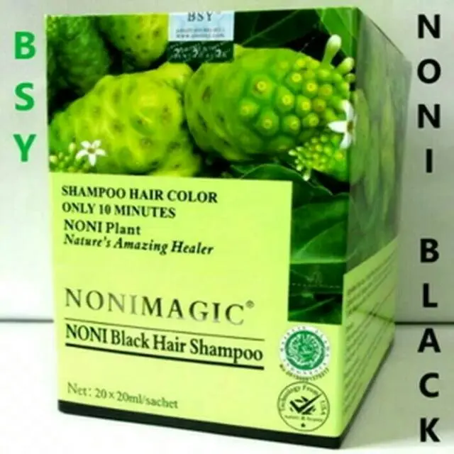 BSY NONI MAGIC BLACK HAIR SHAMPO HALAL ORIGINAL BPOM - HARGA PER PC YA