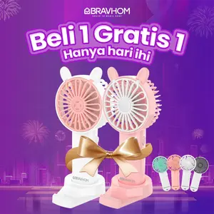 【Beli 1 Gratis 1】(COD)Bravhom kipas Angin mini portable Aromaterapi USB Cas Karakter Dapat Digunakan Sebagai Dudukan Ponsel aolida kipas