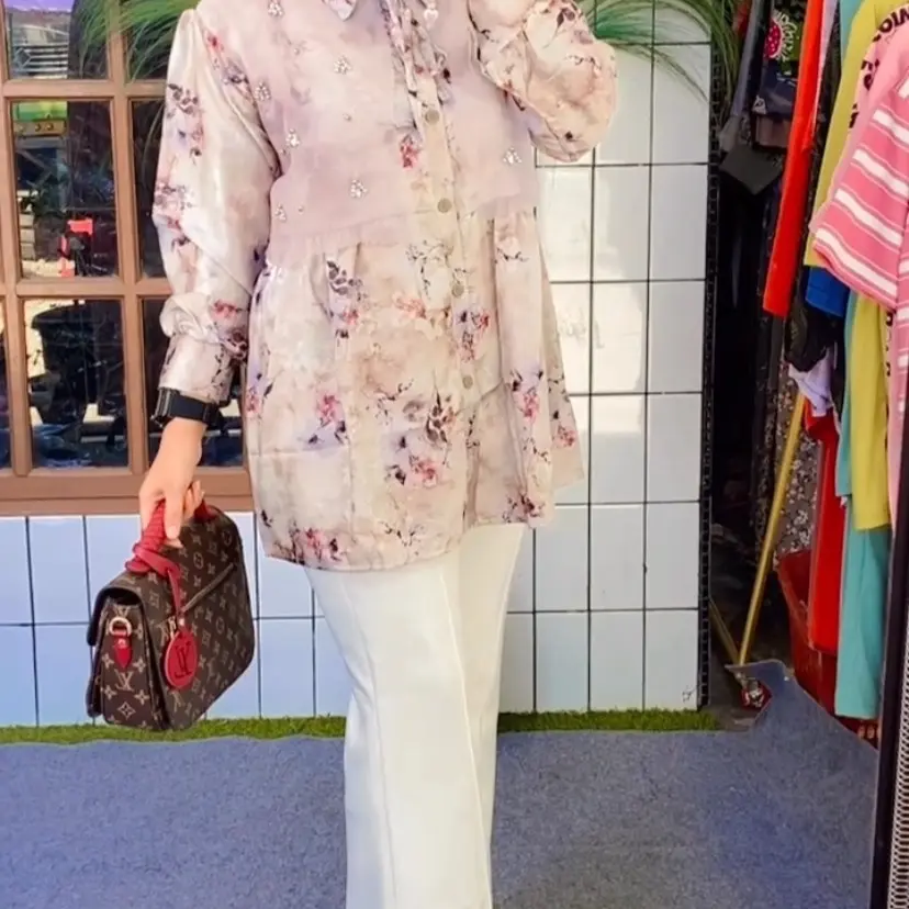 Blus armany silky mix til organza