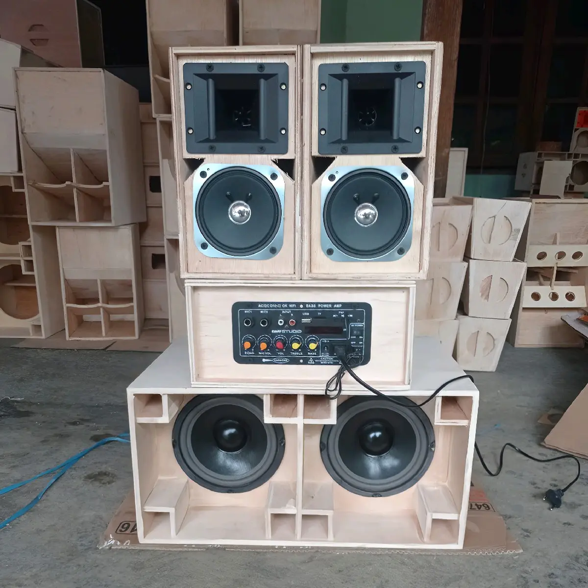 Paket planar doble speaker 6 inch (SIAP LENGKAP BUNYI)