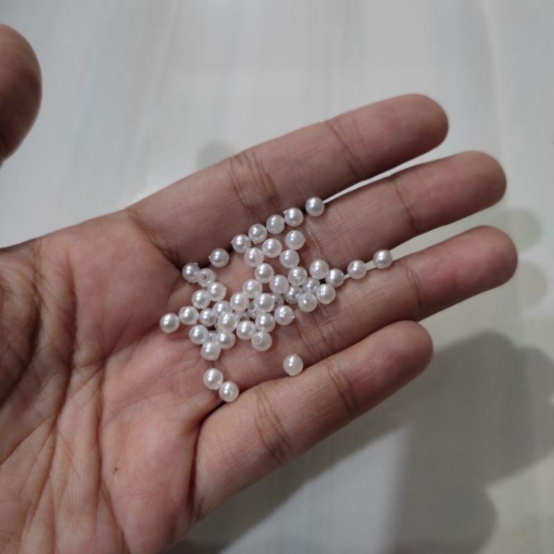 BEADS MANIK MUTIARA RINGAN PUTIH BW 4mm 6mm 8mm 0