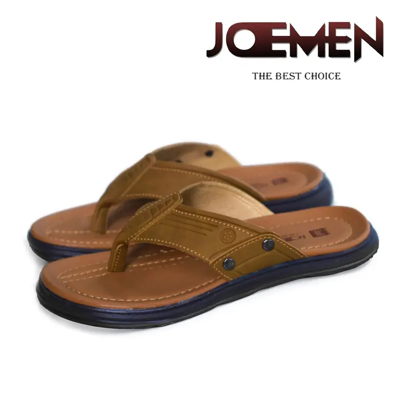 SANDAL KULIT ANTI PUTUS TERBARU 2025 Sendal Cowok S 20 Kasual Slop Selop Untuk Santai Kerja Laki Laki Casual Pria Sendal Kasual 3