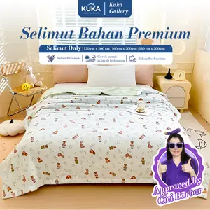 Kuka Gallery x Cici Barbar - Selimut Bahan Premium Bermotif Aesthetic 120x200cm / 160x200cm / 180x200cm | Selimut Only
