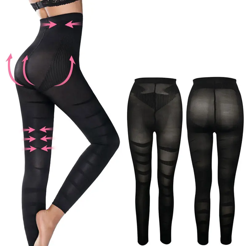 Women's Compression Tights Leg Shaping High Waist Tummy Control Pants Leggings Elastic Dress Comfy Bottom Fit