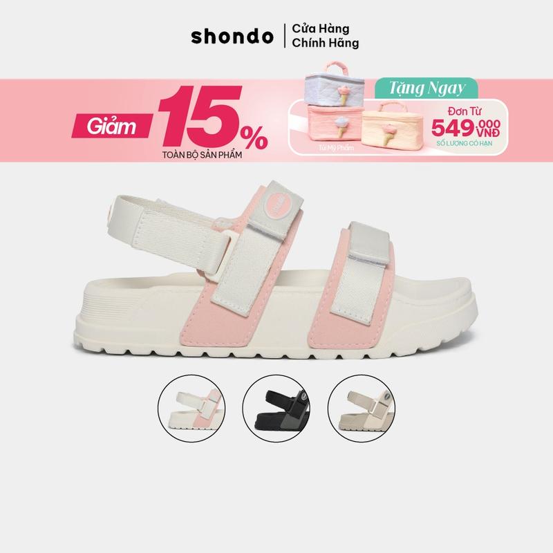 Giày Sandal Nam Nữ Platy 4 Bánh Mì, Siêu Nhẹ Shondo Nhiều Màu