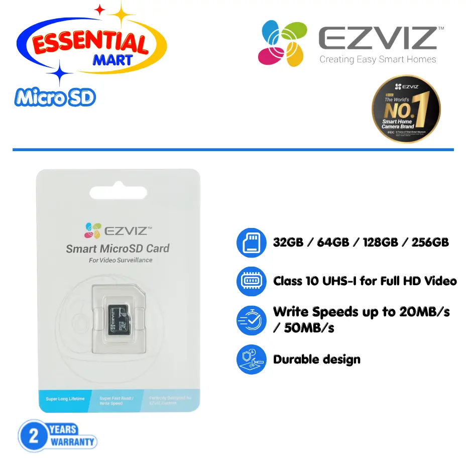 MicroSD Memory Card Ezviz 32GB / 64GB / 128GB / 256GB