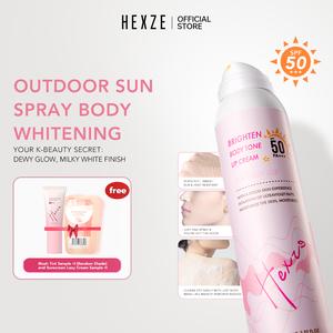 Hexze Sunscreen Spray SPF50+ PA+++ for Face and Body - Brightening and Whitening