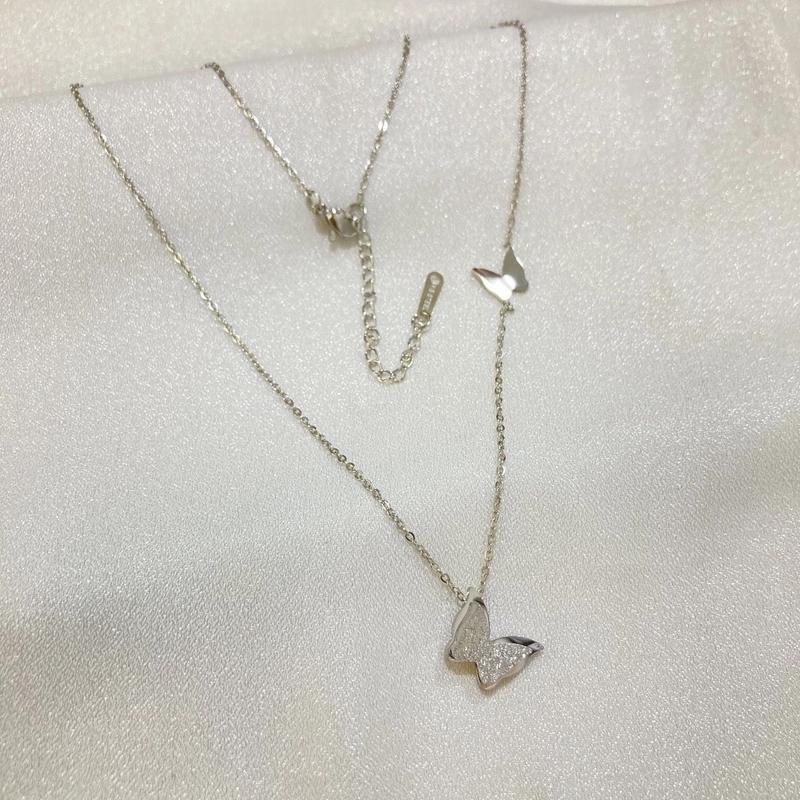 Kalung wanita titanium butterfly / kupu kupu 2