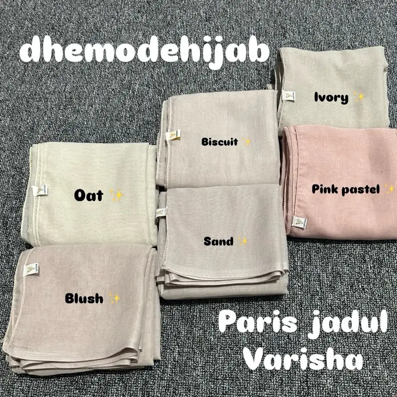 PARIS JADUL SOFT COLOUR BY VARISHA HIJAB SEGIEMPAT