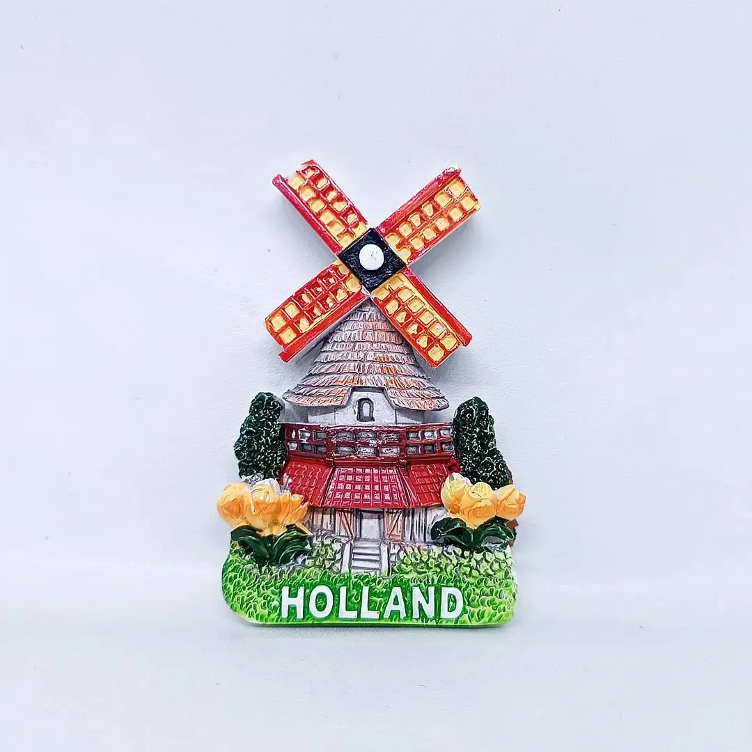 Fridge Tempelan Magnet Kulkas Souvenir Negara Belanda Netherland Holland Kincir 11-129