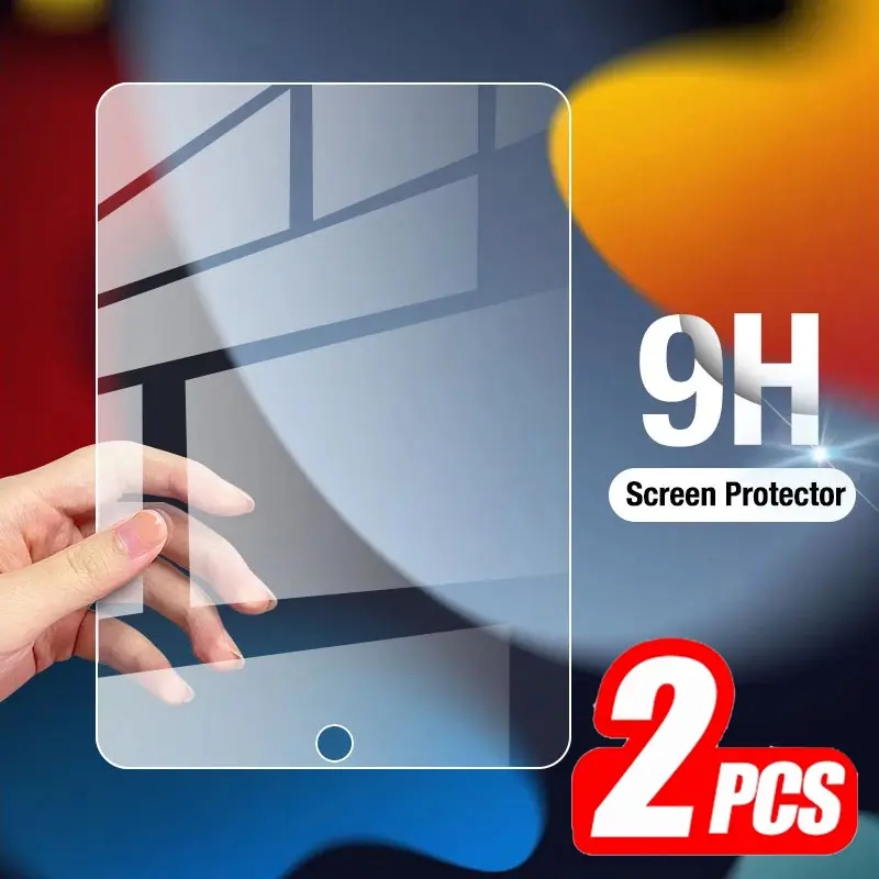 9H Tempered Glass For iPad Air Pro Mini 1 2 3 4 5 6 7 8 9 7.9 9.7 10.2 10.5 11 12.9 2021 2020 Screen Protector Tablet Film