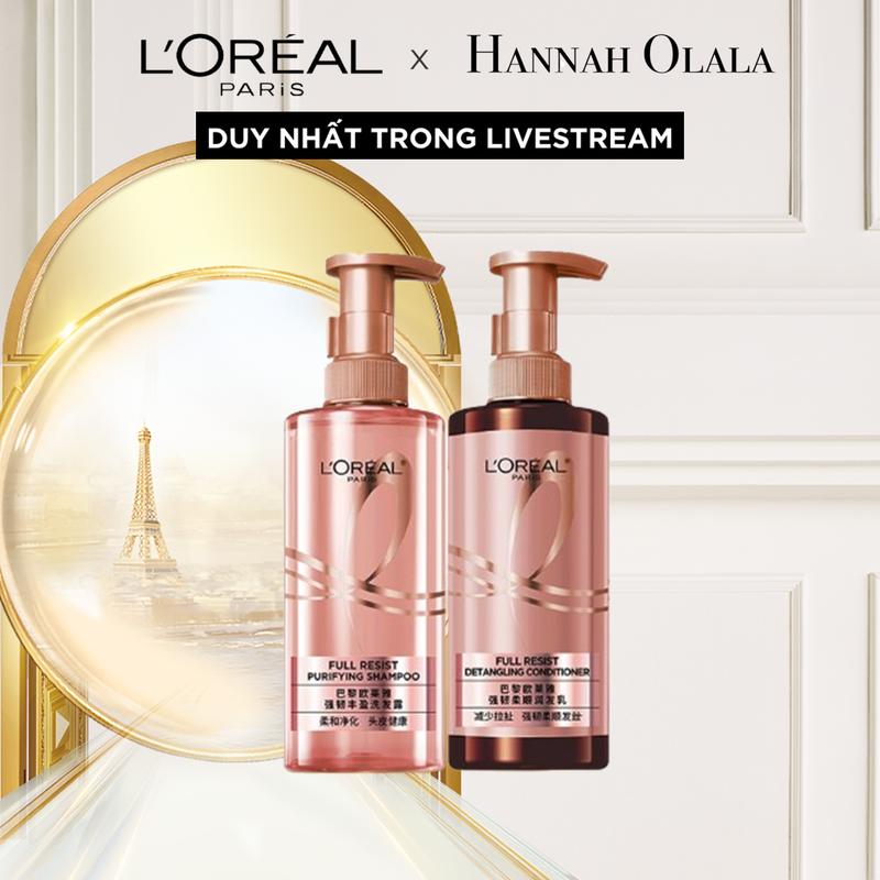 KOL 2 VB Bộ đôi dầu gội xả hỗ trợ và ngăn ngừa gãy rụng tóc L'Oreal Paris Full Resist 440mlX2