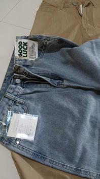 Product Review of New Biru muda kulot longgar high waist celana jeans panjang wanita（GOOD LUCK）（realpict） from 🦀**l 💫** 0