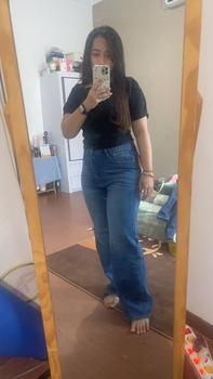 Product Review of DISYAK - HighWaist Loose Jeans Celana Panjang Boyfriend Standar Vintage Blue 109-209 from D**i 0