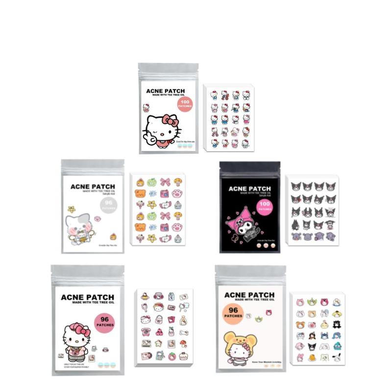 Miếng Dán Mụn Trứng Cá Hello Kitty 96 100 Miếng Nhiều Kiểu Dáng Khác Nhau Chất Liệu PE Miếng Dán Mụn Trứng Cá Chăm Sóc Da