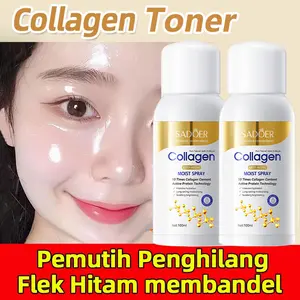 Collagen Toner Whitening Brightening Toner penghilang flek hitam Mencerahkan Kulit Pelembab wajah Pemutih Gentle Exfoliator Exfoliating Toner Wajah Soothing Acne Glowing Calming Toner 100ml