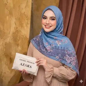 HIJAB SEGI EMPAT MOTIF POUCH / KERUDUNG MOTIF UKURAN STANDAR / JILBAB TERBARU TAHUN 2025