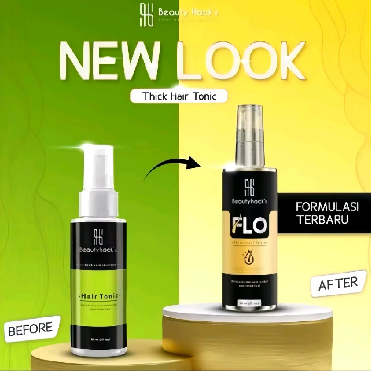 PROMO!! FLO Hair Tonic Asli Original Penumbuh Rambut Alami Hair Treatment Melebatkan Rambut Rontok Perawatan
