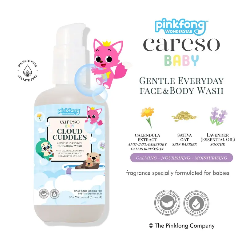 Careso Baby Face & Body Wash Cloud Cuddles - 200ml 3