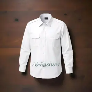 Al Rashad Baju Kerja Dinas ASN PNS PDH Putih Lengan Pendek & Panjang Berkerah Putih American Dril Size S-XXL Kemeja Kerja Seragam Pria Wearpack Safety