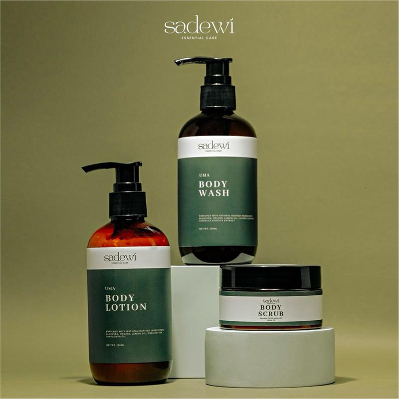 SADEWI ESSENTIAL - UMA BODY LOTION, SCRUB, WASH 1